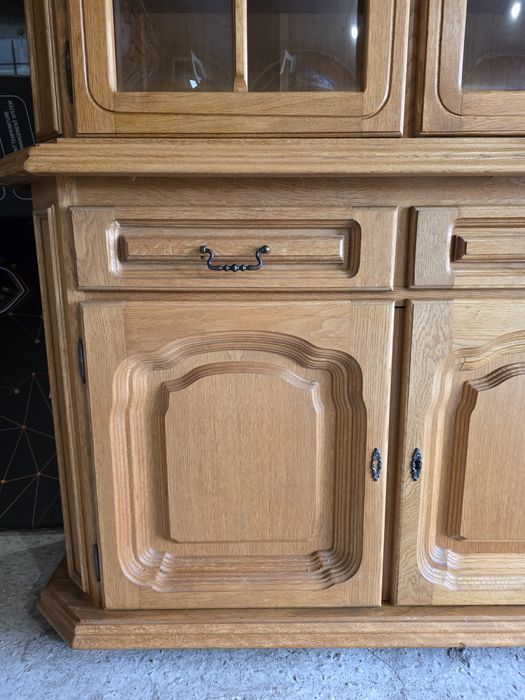Винтидж трапезен бюфет / витрина от масивна дъбова дървесина