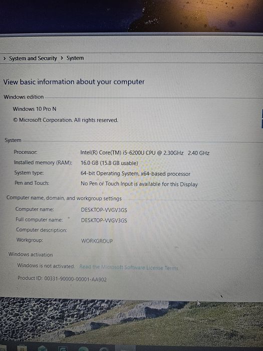 HP pavilion I5 6200U