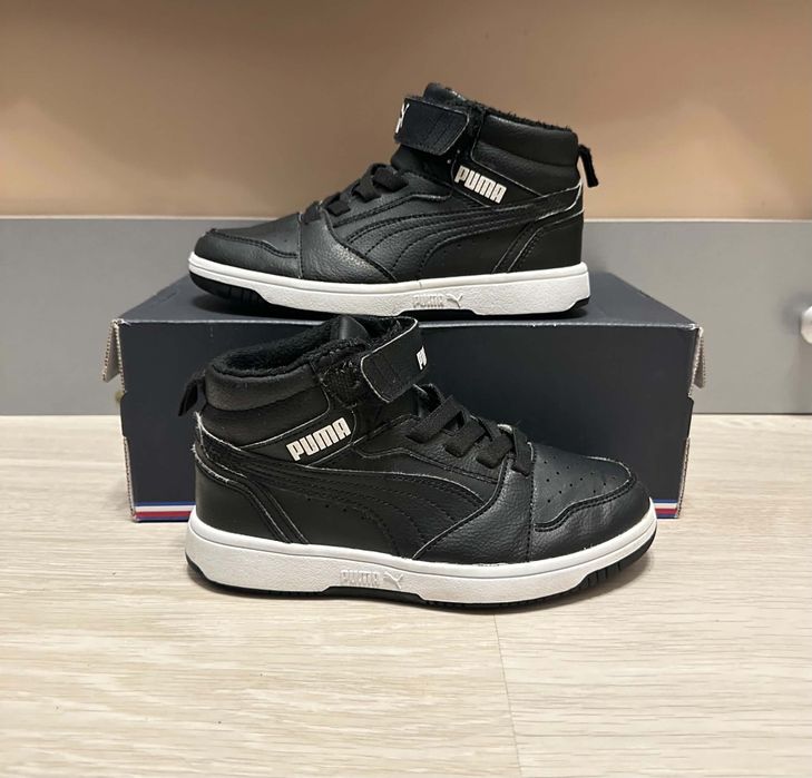 PUMA Rebound V6 Mid Black – детски кецове / зимни обувки EU 32