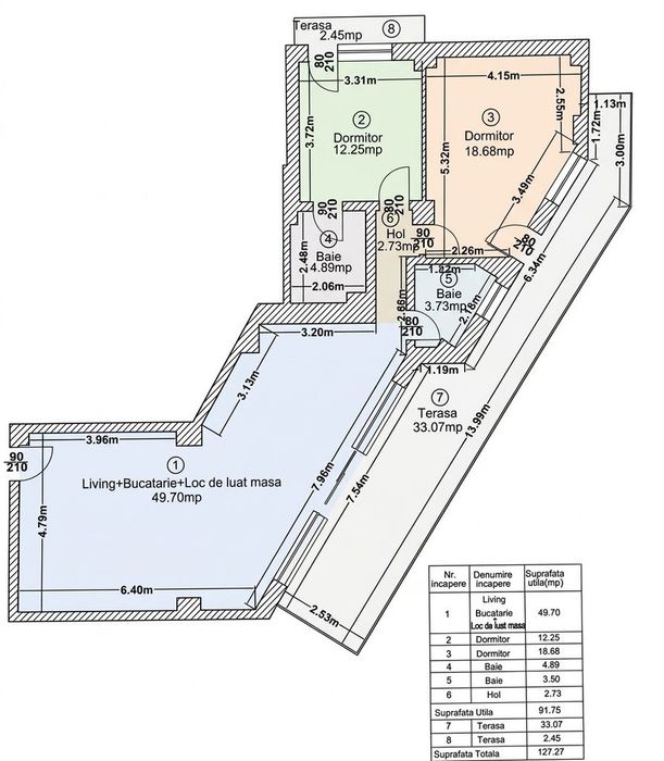 Apartament 3 camere 92mp +35mp terase | 0 comision | Pipera Emil Garle