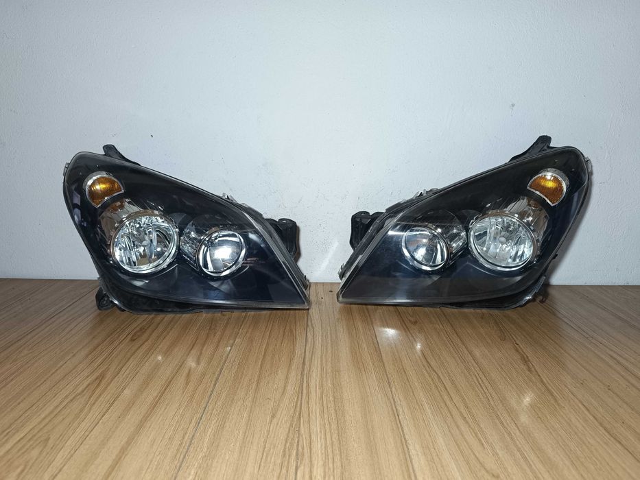 Фары 2шт Opel Astra H 04-14г Черная маска Оригинал Опель Астра Н