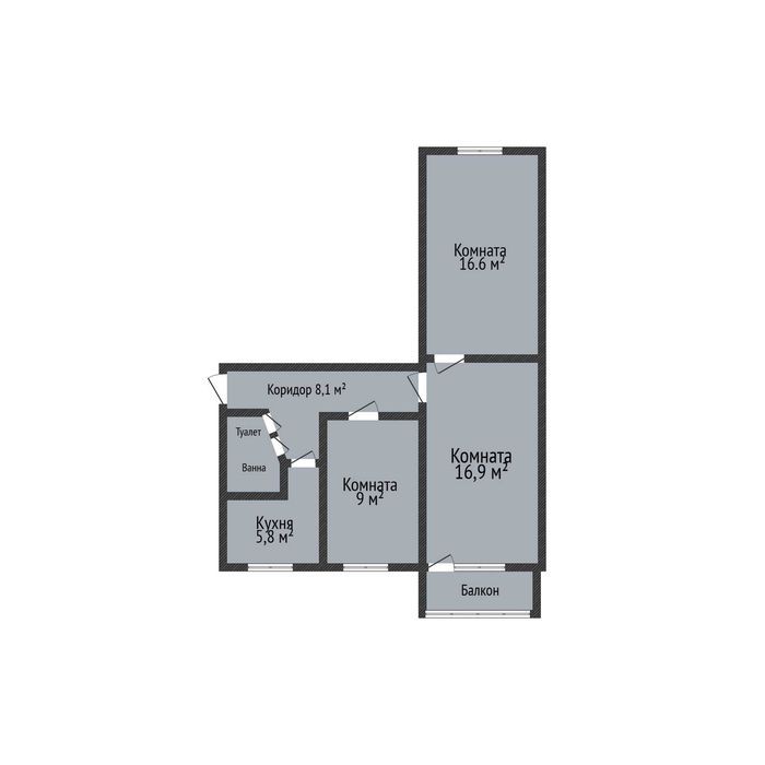 Продажа 3-комнатной квартиры