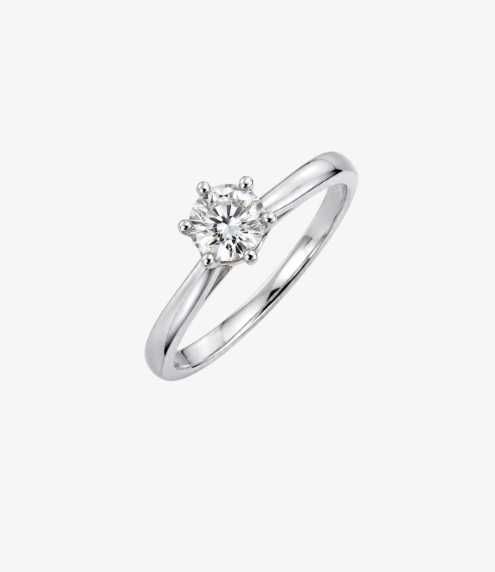 NEW Кольцо с бриллиантом 0,50 ct H/VVS2
