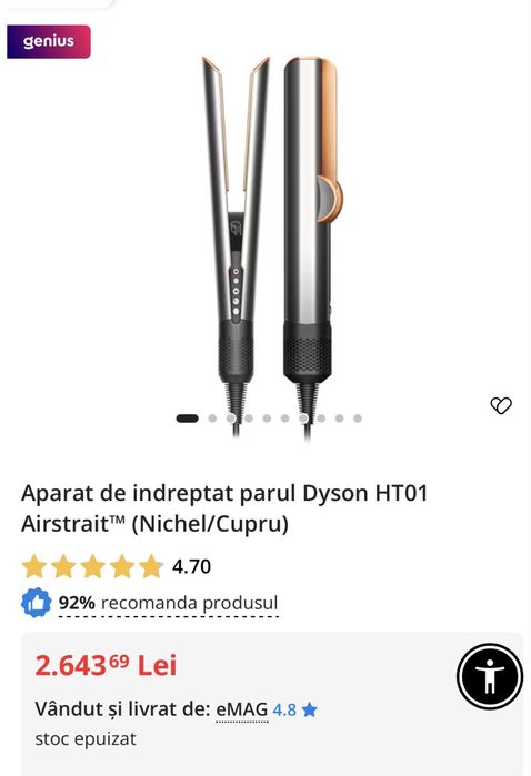 Placa de par dyson