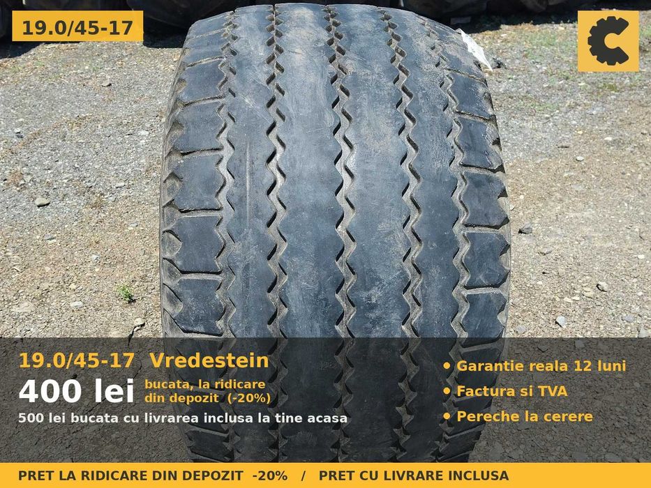 ANVELOPE 19.0/45-17 19/45-17 480/45-17 Vredestein Cauciucuri Remorca Cisterna Vidanja Imprastietoare Flotatie SH GARANTIE Factura TVA Livrare