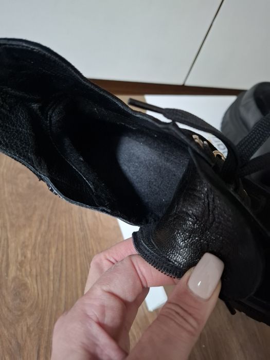 Дамски   боти  естествен велур и кожа