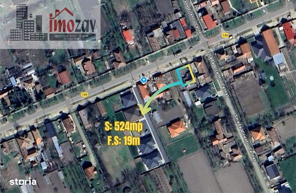 Teren de vânzare în Moșnița Veche – lângă "La Madău"!