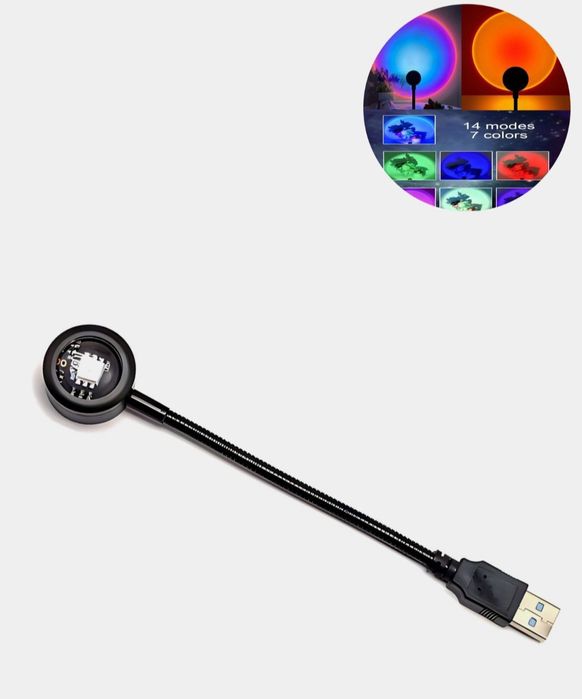 Sunset usb lamp лампа quyosh botishi 3hil chiroq солнце закат