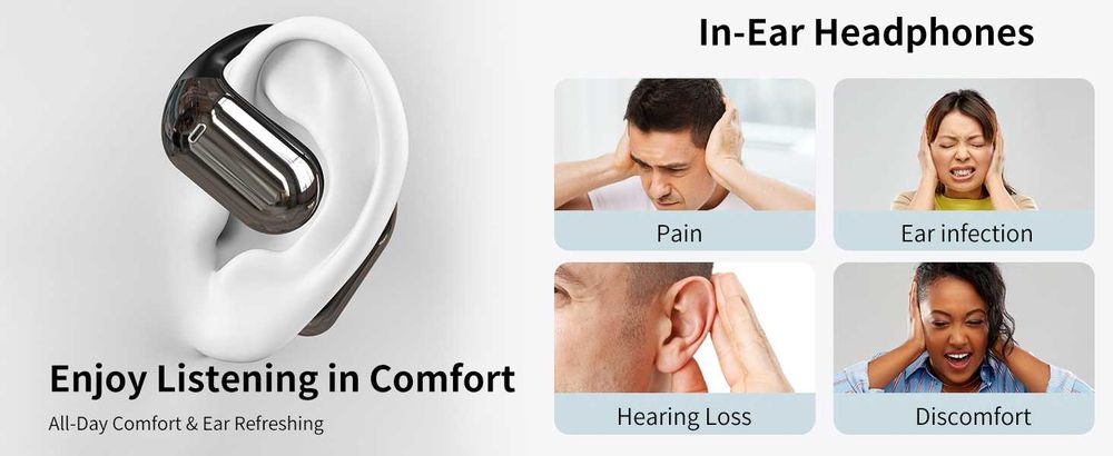 Слушалки нова технология - Open Ear Bone Conduction YYK Q16