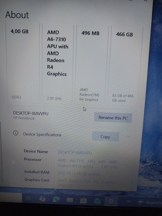 hp model xotira 4 GA 500