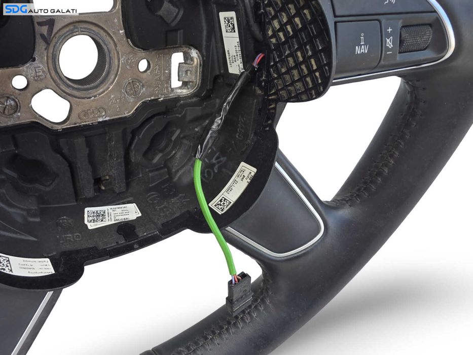 Volan Piele 4 Spite cu Comenzi FARA Airbag Audi A4 B8 B8.5 FL Facelift 2012 - 2015 Cod 4L0419091AC [K3535]