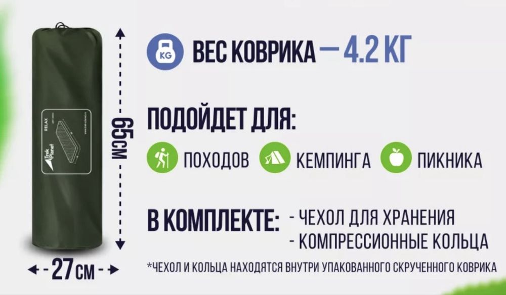 Продам самонадувающийся двухместный  коврик!