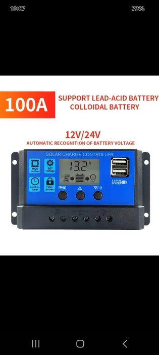 Controlere regulatoare solare  100A noi
