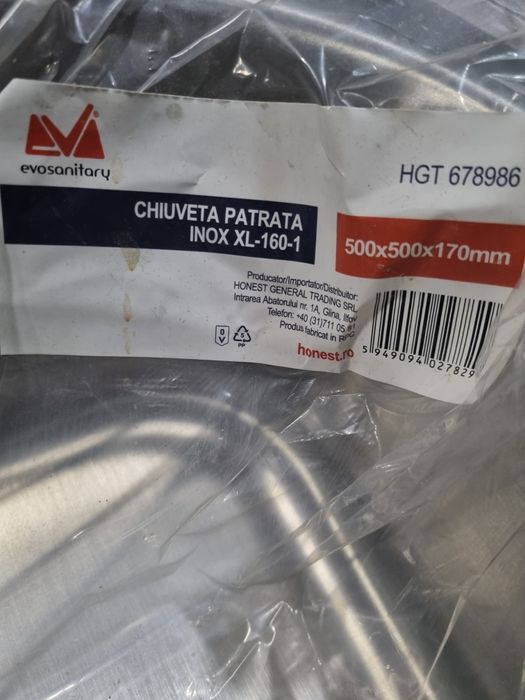 Chiuvetă inox anticalcar 50x50x17 nouă