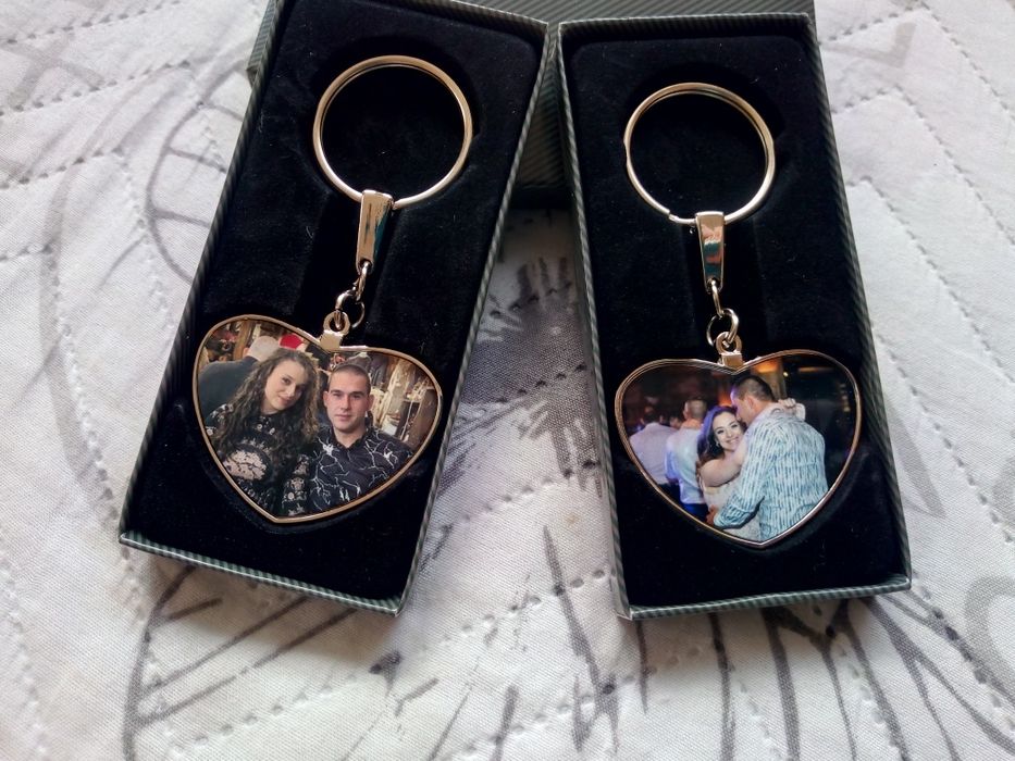 Подарък за Коледа - ключодържател с надпис или снимка