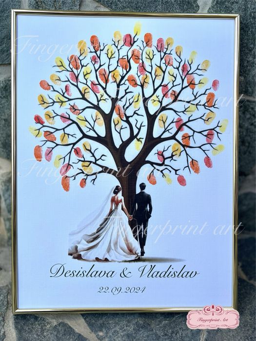 Дърво с отпечатъци - Сватба, Юбилей, Годишнина