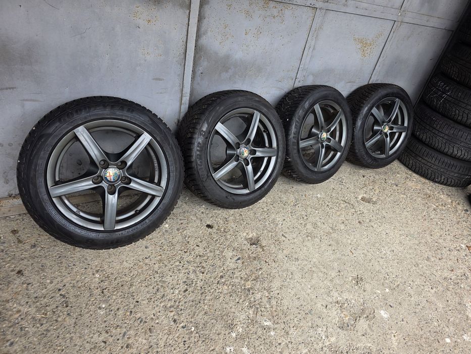 Jante aliaj R16 alfa 159 +anvelope M+S 70%profil