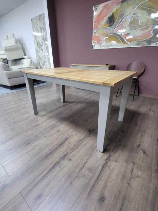 Дървена трапезна разтегателна маса 100 % дъб за 6 - 8 човека