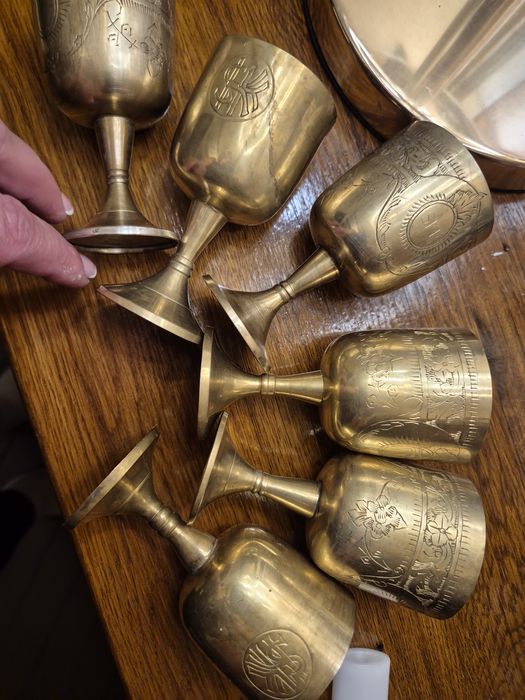 Pahare din alpaca argintata anii 1900