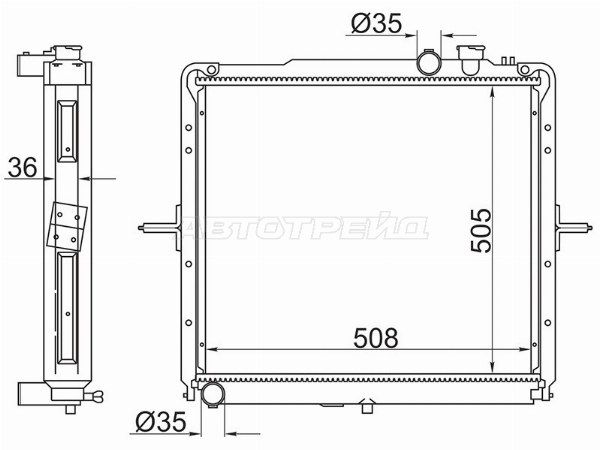 Радиатор Kia Bongo