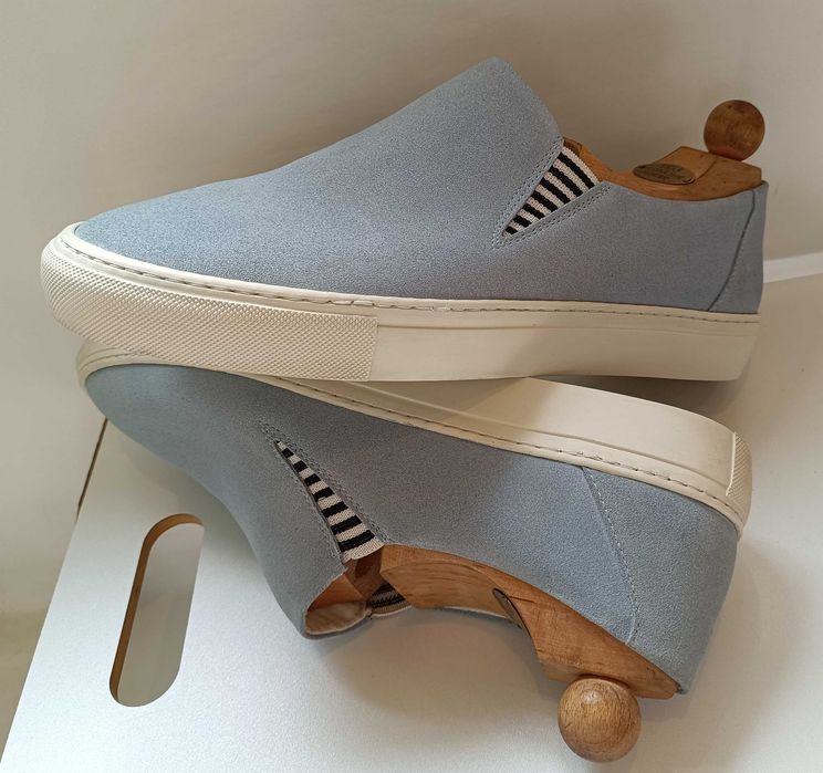 Pantofi sport casual 44 mocasini slip on Kiomi piele naturala moale