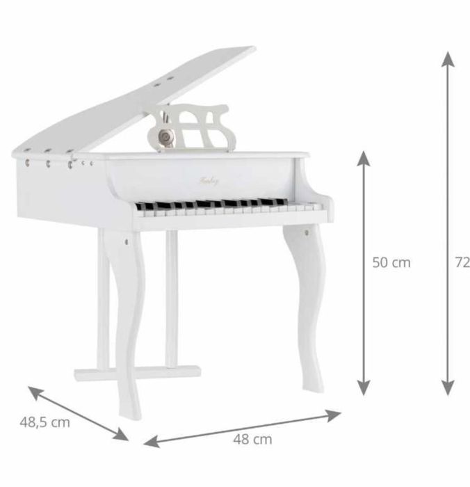 Pian pentru copii lemn scaun inclus 30 clape roz rosu alb negru