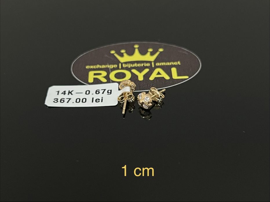 Bijuteria Royal CB : Cercei dama aur nou 14k 0,67gr