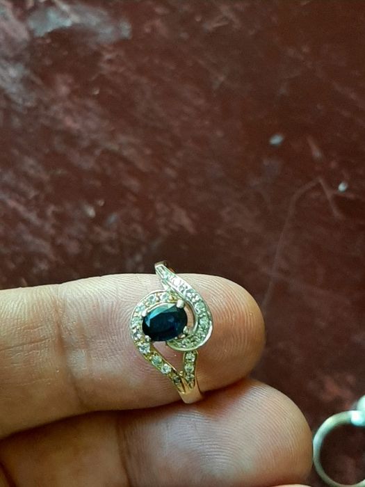Inel aur 18kt safir diamant diamante mărimea 58