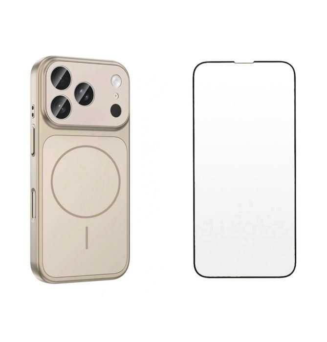 Husa Magsafe Glass Seria 17 + Folie Sticla Iphone 16/16 PRO/16 PRO MAX