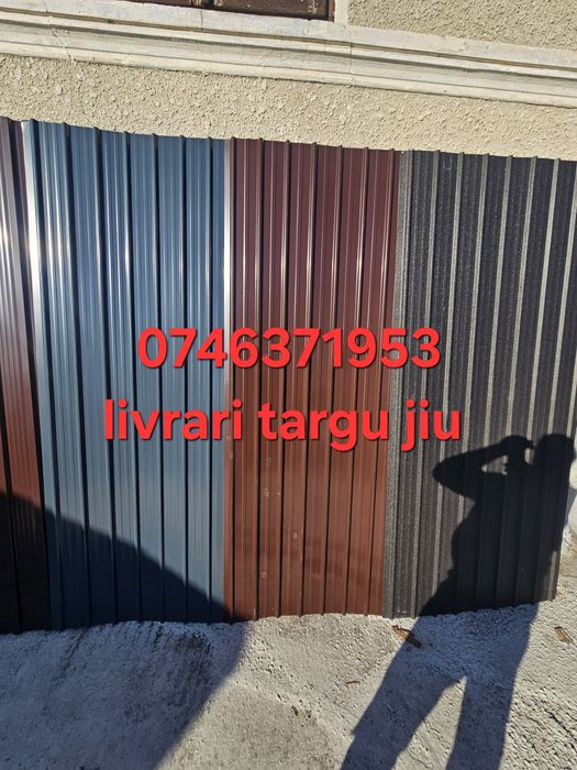 Vând tabla cutata colorata gri mat negru mat