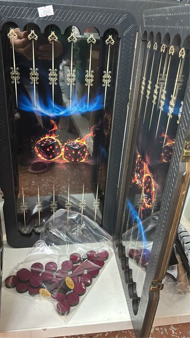 Нарды , ручная работа, стеклянные