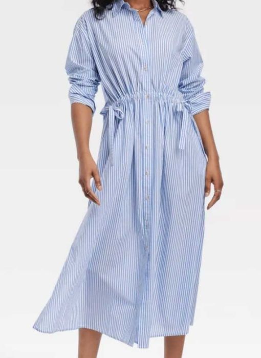 Стильное платье-рубашка в полоску — легкость и комфорт!