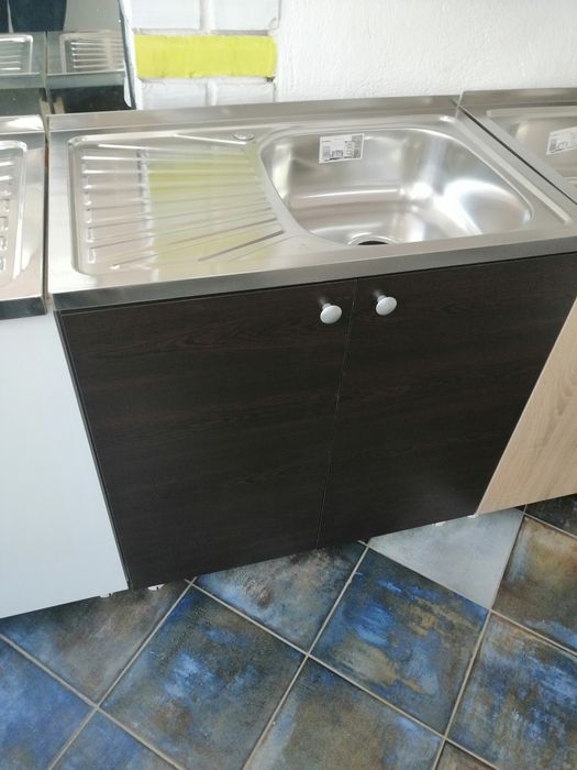 Нов кухненски шкаф с мивка бордова 80/50 за кухня