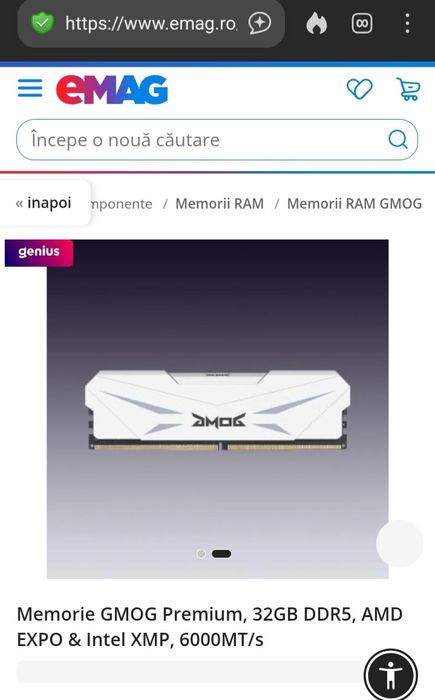 Memorie Ram GMOG Premium Kit 32GB DDR5 AMD EXPO & Intel XMP, 5600MT/s