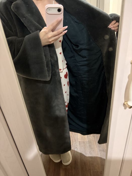 Эко шуба длинный