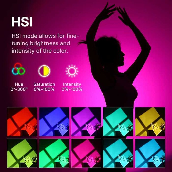 Ulanzi VL-120C RGB студийно видео осветление с регулируема температура