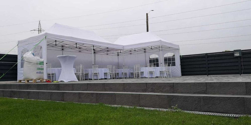 Cort iglu gonflabil 7x7 m, cort stretch 10x15 m, cort pliabil 6x3 m, cort pavilion 4x8 m