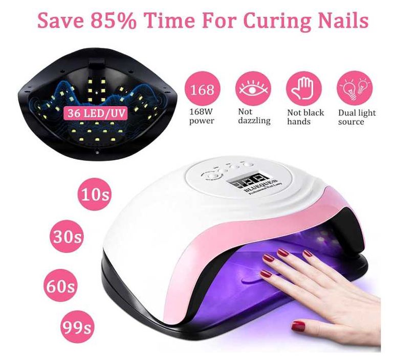 Lampa unghii JOYBOY UV LED 168 W Lampa profesionala Display