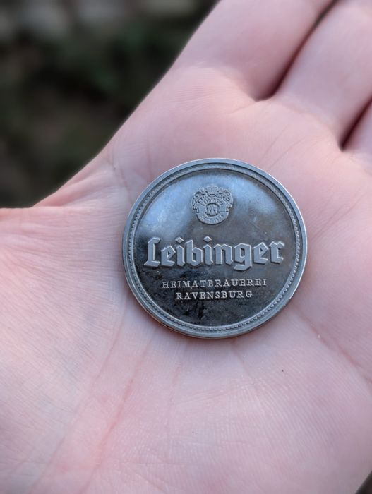 Jeton comercial Leibenger placat cu argint