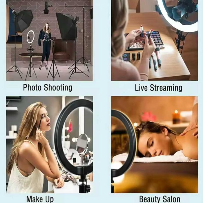 Lampa Circulara LED  TikTok, Youtube Make up - Trepied 210cm Inclus