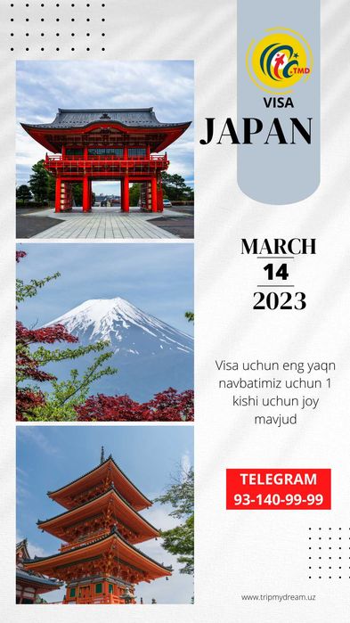 Yaponiya mamlakatiga TURIZM VIZA