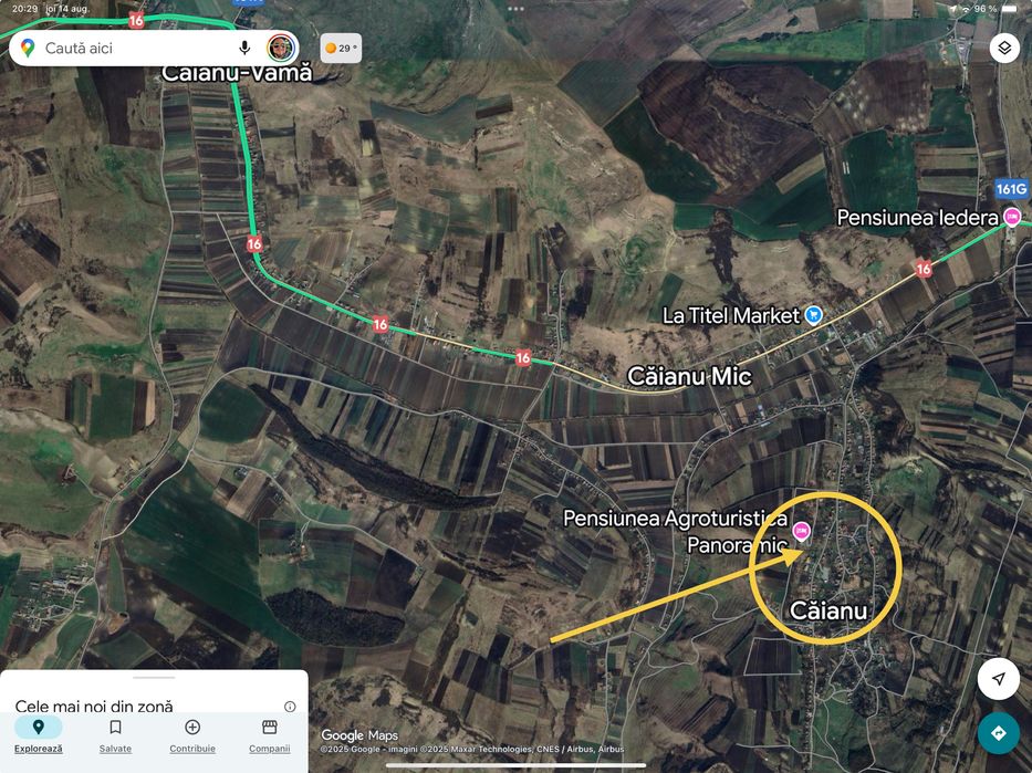 Teren intravilan Caianu 1400 mp panorama deosebita