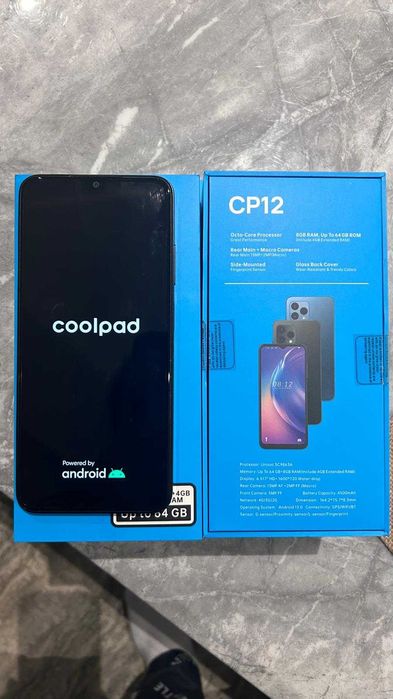 Smartphone Coolpad CP12,RAM 4 GB+ 4GB +64GB Octa Core Android 13,