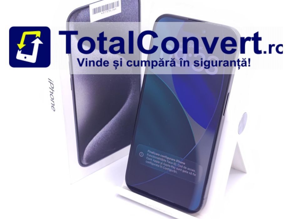 Apple iPhone 15 Pro 256GB Black Titanium, Garantie 24 luni | #D91934