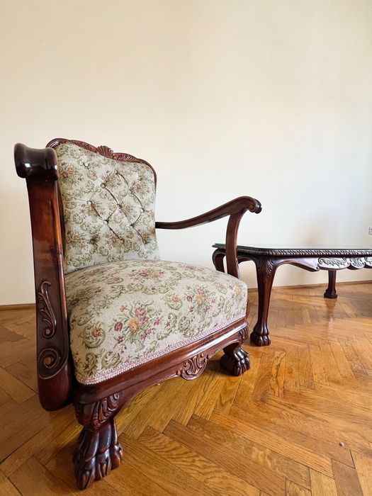 Set mobilier de arta, sculptat - lemn fag / nuc_Craiova