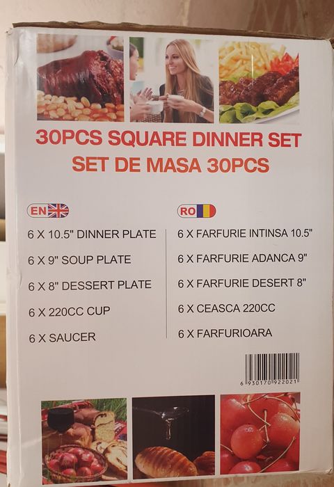 Set farfurii lila 30 piese