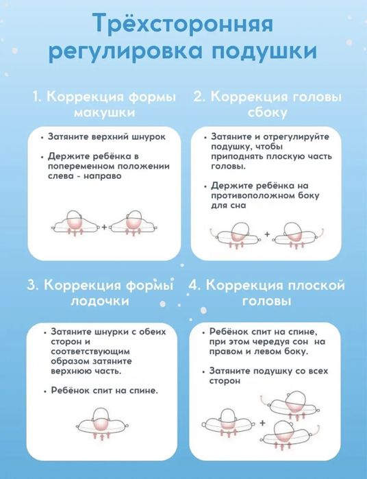 Подушка для новорожденых
