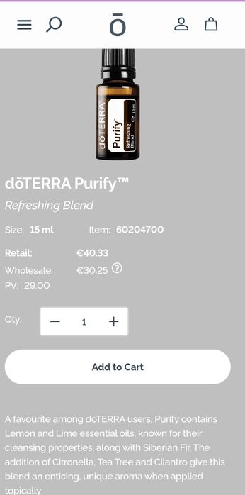 Purify doTERRA - nou, sigilat!