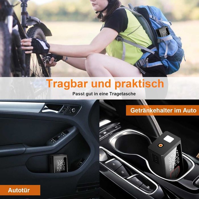 Електрическа въздушна помпа, компресор с батерия 7800 mAh