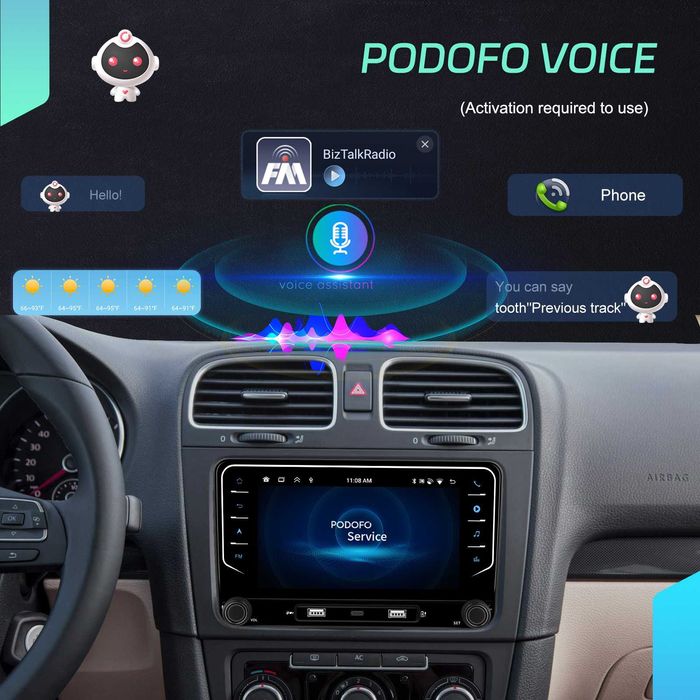 Navigatie 4 gb ram vw skoda seat android 15